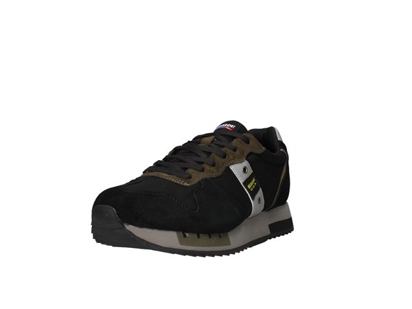 Blauer. U.s.a. F3queens01/wax Nero E Militare Scarpe Uomo Sneakers