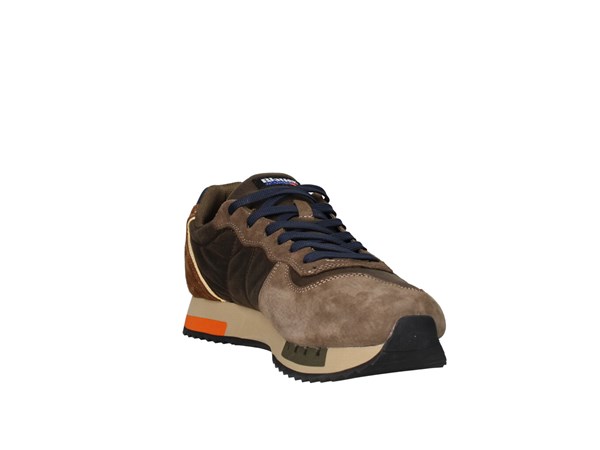 Blauer. U.s.a. F3queens01/wax Marrone E Militare Scarpe Uomo Sneakers