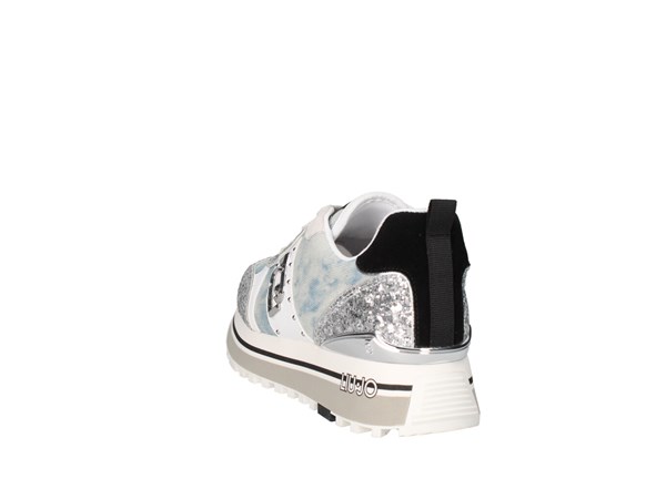 Liu Jo Maxi Wonder S3178 Denim E Argento Scarpe Donna Sneakers
