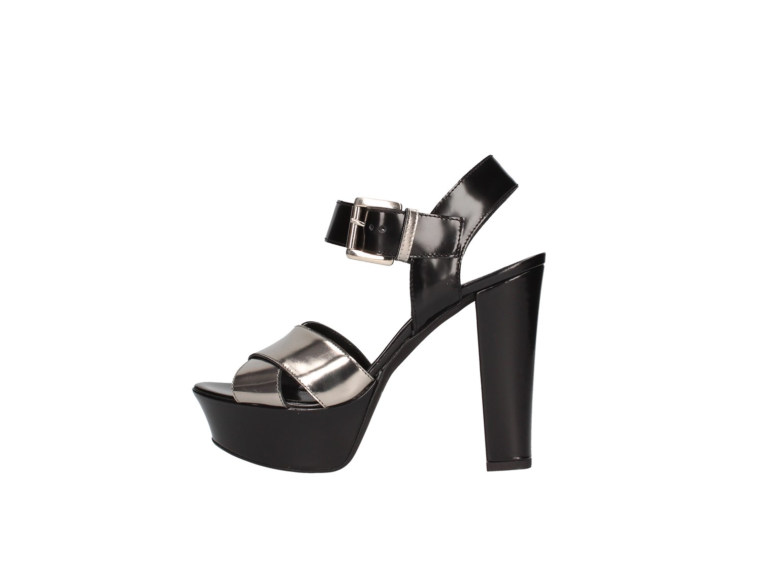 Emporio Di Parma 625 Black / Steel Shoes Women Sandal
