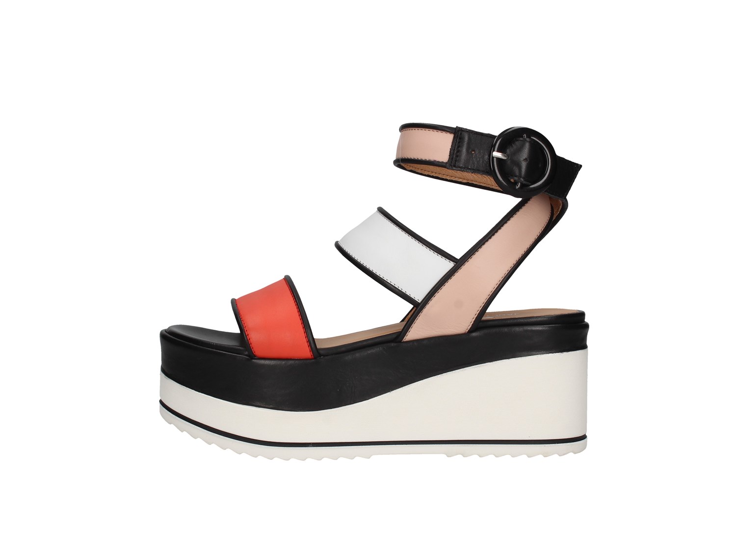 Janet Sport 43727 Red / white / nude / black Shoes Women Sandal