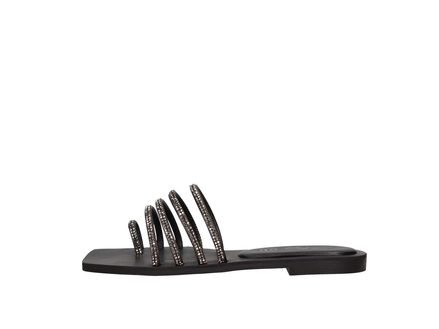 S.piero E14-001 Black Shoes Women Flops