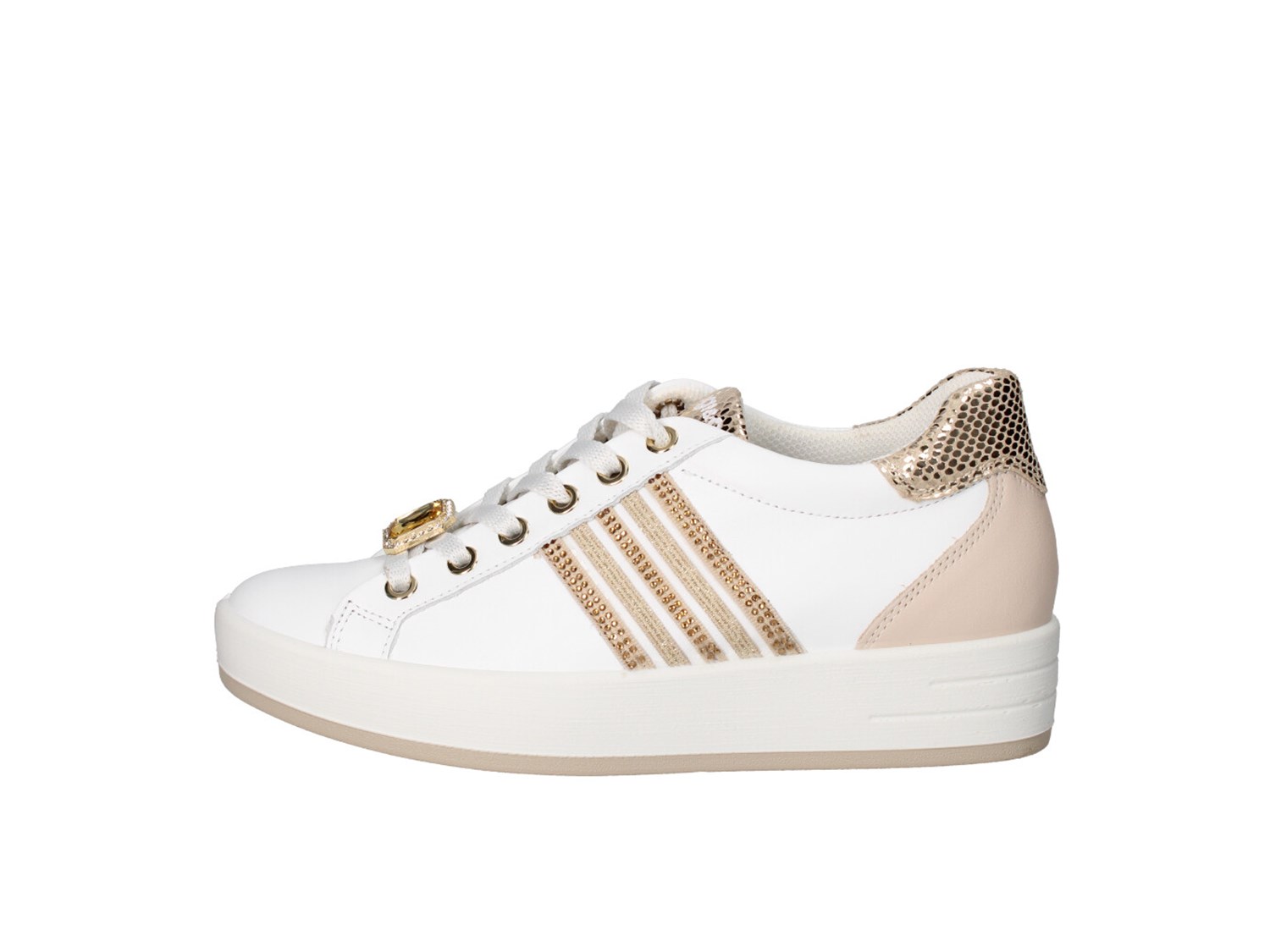 Igi&co 5657211 Bianco Nude E Oro Scarpe Donna Sneakers