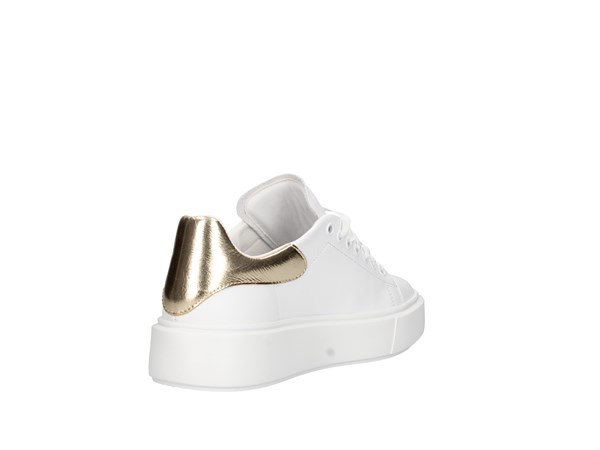Frau 4173 White/gold Shoes Women Sneakers
