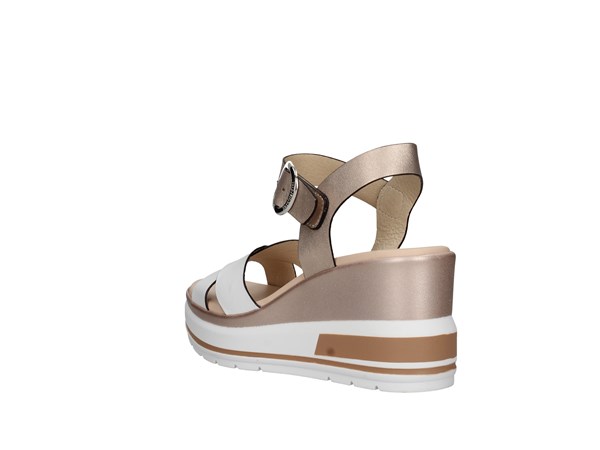 Nero Giardini E218737d White and champagne Shoes Women Sandal