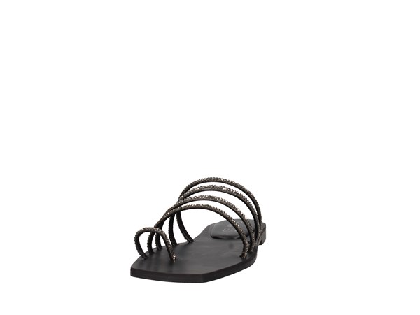 S.piero E14-001 Black Shoes Women Flops