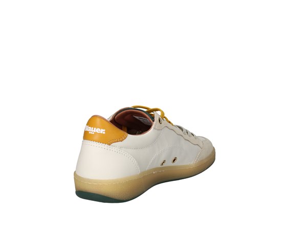 Blauer. U.s.a. S4murray01/vil Bianco Verde E Giallo Scarpe Uomo Sneakers